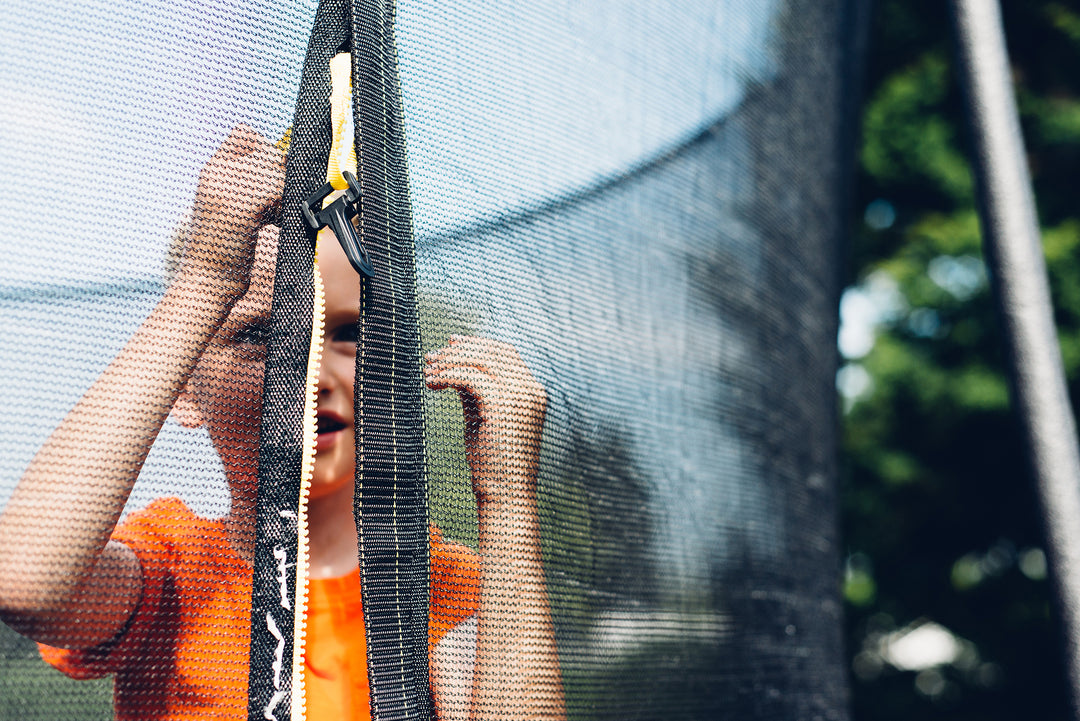 Safety trampoline enclosure