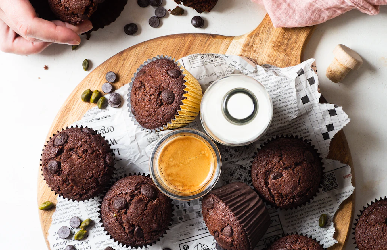 Make Snack Time Easy With These Moist Double Chocolate Banana Muffins