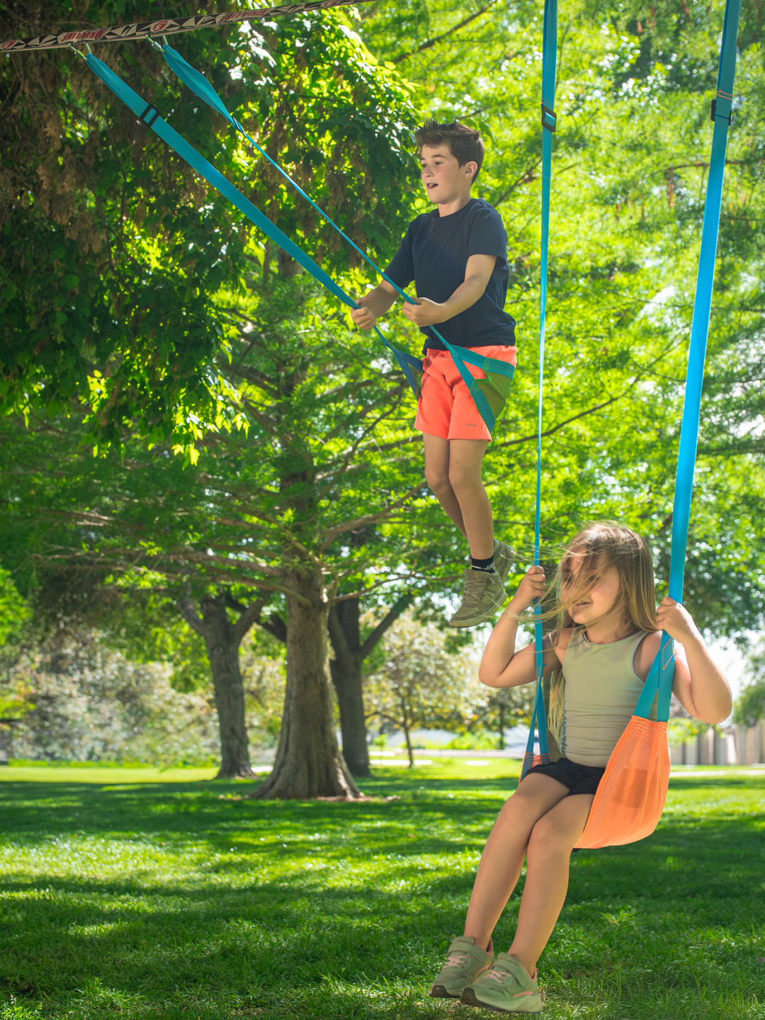 Slackers Swingline™ Rope Swing set - Backyard Outdoor Swing line System for Kids | BolderPlay