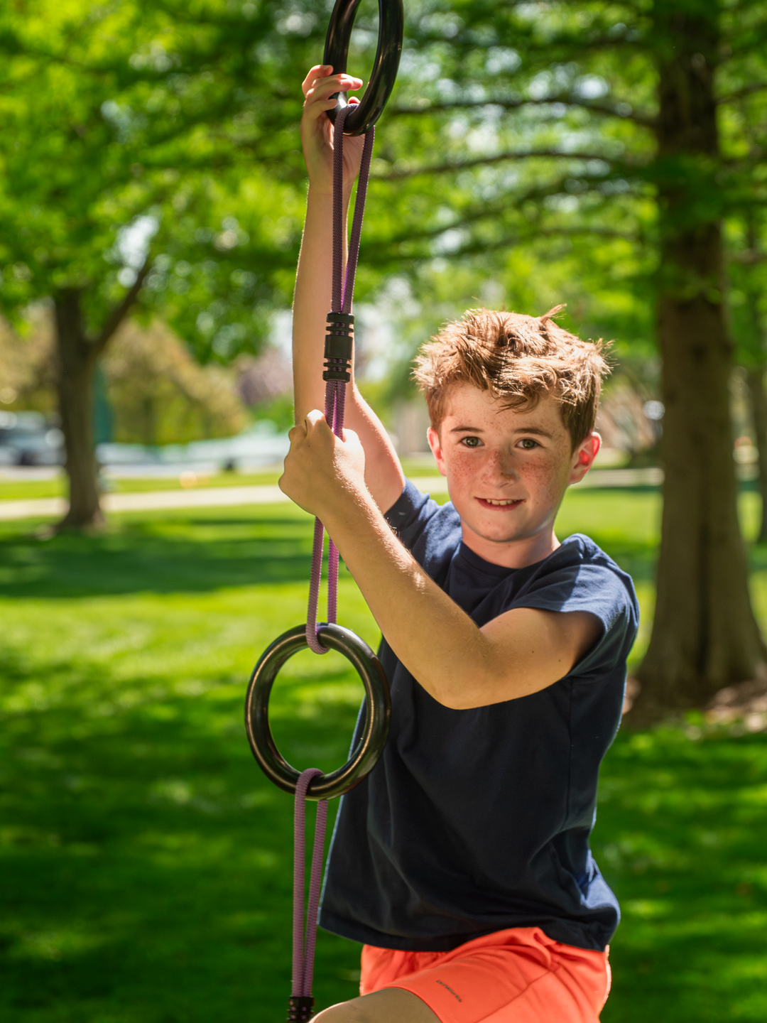 Slackers Deluxe Ninjaline Kit - Ninja Slackline Obstacle Course Set for Backyard & Kids Outdoor Training | BolderPlay