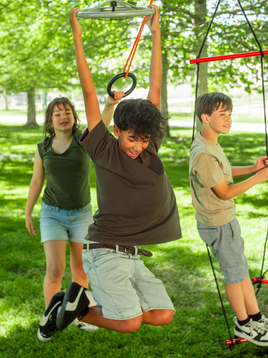 Slackers Deluxe Ninjaline Kit - Ninja Slackline Obstacle Course Set for Backyard & Kids Outdoor Training | BolderPlay