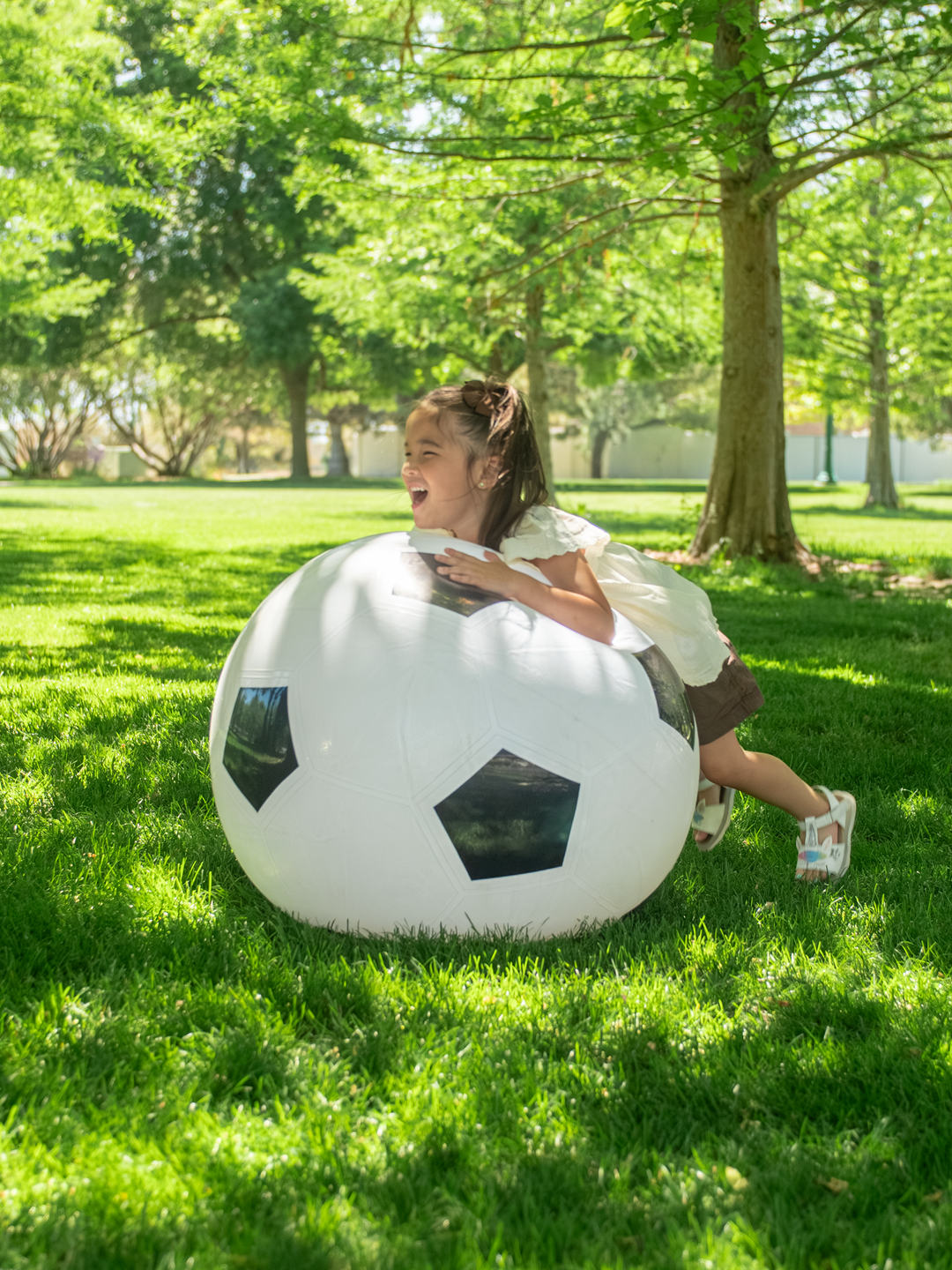 Jumbo Inflatable Soccer Ball - Giant Backyard Soccer Ball for Kids & Family | 4Fun by BolderPlay