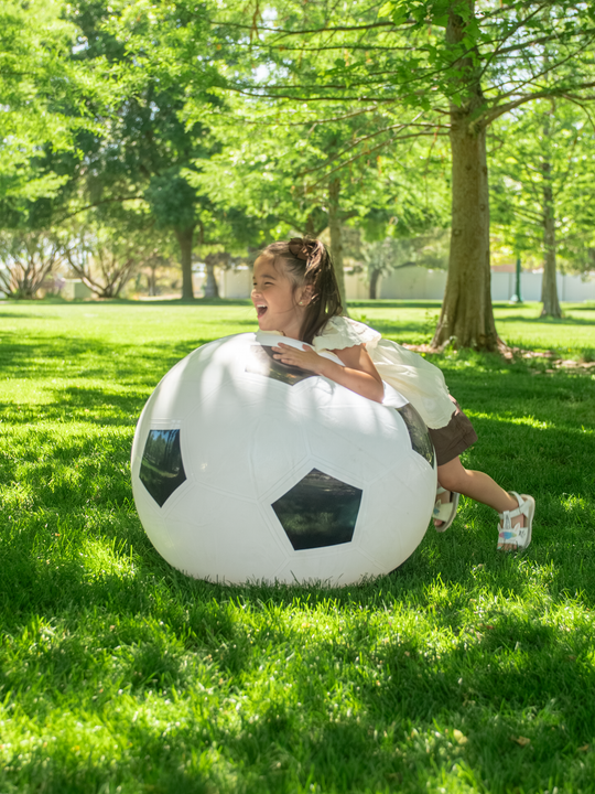 Jumbo Inflatable Soccer Ball - Giant Backyard Soccer Ball for Kids & Family | 4Fun by BolderPlay