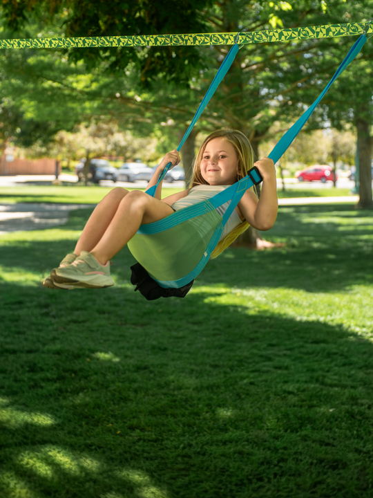 Slackers Swingline™ Rope Swing set - Backyard Outdoor Swing line System for Kids | BolderPlay