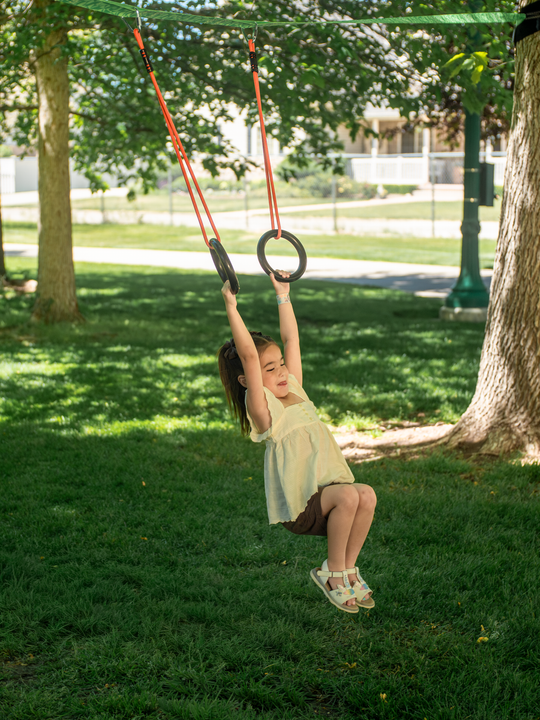 Slackers Swingline™ Rope Swing set - Backyard Outdoor Swing line System for Kids | BolderPlay