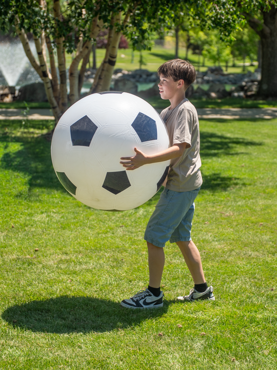Jumbo Inflatable Soccer Ball - Giant Backyard Soccer Ball for Kids & Family | 4Fun by BolderPlay