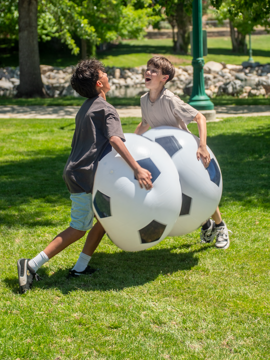 Jumbo Inflatable Soccer Ball - Giant Backyard Soccer Ball for Kids & Family | 4Fun by BolderPlay