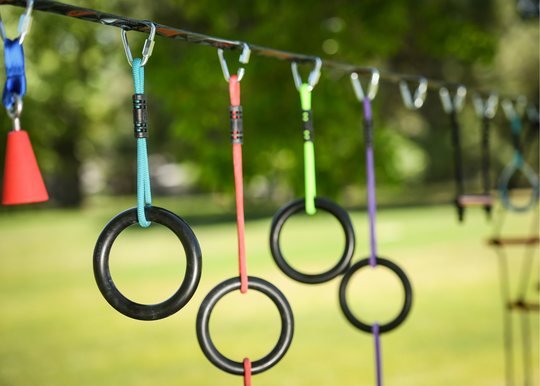 Slackers Ninja Rings with Hanging Rope