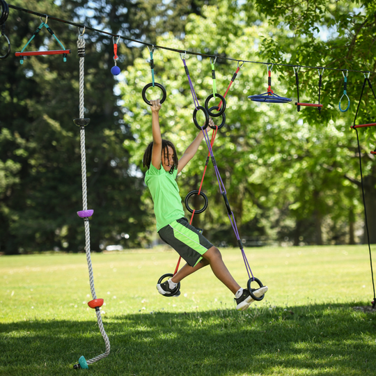 Slackers Ninja Rings with Hanging Rope