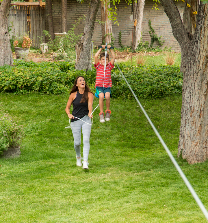 Slackers 70' Backyard Zipline Easy Zipline Installation Bolder Play