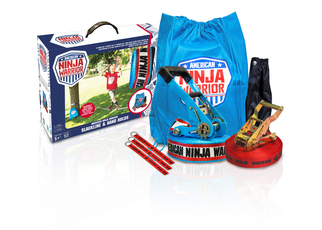 American Ninja Warrior 34' Slackline With Hand Holds